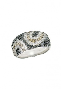 Effy Jewlery Caviar Black and White Diamond Ring, 1.48 TCW Ring size 7 Effy Jewlery Caviar Black and White Diamond Ring, 1.48 TCW Ring size 7