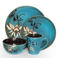 American Atelier Mirabel Blue 16-Piece Dinnerware Set American Atelier Mirabel Blue 16-Piece Dinnerware Set