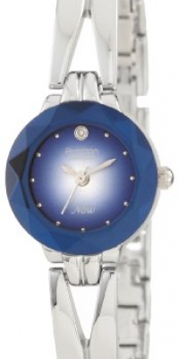 Armitron Women's 75-2967BLU NOW Silver-Tone Diamond Accent Bangle Bracelet Watch Armitron Women's 75-2967BLU NOW Silver-Tone Diamond Accent Bangle Bracelet Watch
