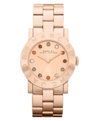 A rosy Amy collection timepiece from Marc by Marc Jacobs with a captivating stone-accented dial. A rosy Amy collection timepiece from Marc by Marc Jacobs with a captivating stone-accented dial.