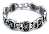 Dynamis jewelry bracelet, stainless steel Fleur-de-lis design