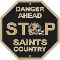 NFL New Orleans Saints Stop Sign NFL New Orleans Saints Stop Sign