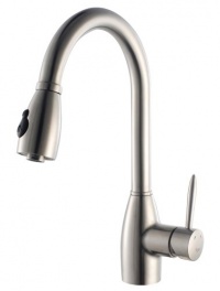 Kraus KPF-2130-SD20 Single Lever Pull Out Kitchen Faucet and Soap Dispenser, Stainless Steel Kraus KPF-2130-SD20 Single Lever Pull Out Kitchen Faucet and Soap Dispenser, Stainless Steel