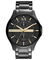 A durable and precise timepiece from AX Armani Exchange styled with golden details. A durable and precise timepiece from AX Armani Exchange styled with golden details.
