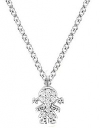 Meira T 14K White Gold & Diamonds Girls Charm Necklace Meira T 14K White Gold & Diamonds Girls Charm Necklace