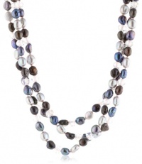 6-7mm Colored Baroque Freshwater Pearl Knotted Endless Necklace, 100 6-7mm Colored Baroque Freshwater Pearl Knotted Endless Necklace, 100
