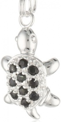 Sterling Silver Sapphire Turtle Charm Sterling Silver Sapphire Turtle Charm