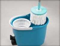 MopAway Dry/Wet Microfiber Super Absorbent Floor Mop with Bucket, Teal MopAway Dry/Wet Microfiber Super Absorbent Floor Mop with Bucket, Teal