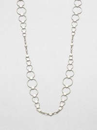 From the Dot Collection. This nature-inspired style from a socially and environmentally responsible brand features a sterling silver dot and hoop chain in a graduating design. Sterling silverLength, about 36Lobster clasp closureImported From the Dot Collection. This nature-inspired style from a socially and environmentally responsible brand features a sterling silver dot and hoop chain in a graduating design. Sterling silverLength, about 36Lobster clasp closureImported