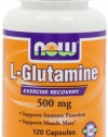 NOW Foods L-Glutamine 500mg, 120 Capsules,