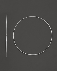 14 Kt. white gold hoop earrings with invisible closure. 14 Kt. white gold hoop earrings with invisible closure.