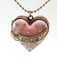 DaisyJewel Locket Necklace: Betsey Johnson Cake Heart Pave Crystal Encrusted Pink High Quality Pendant Locket with Magnetic Closure & Secret Sparkly Mini Diamond Ring - Accented by Gold Love Sashay on 30 to 33 in. Adjustable Ball Chain with Arrow and BJ S DaisyJewel Locket Necklace: Betsey Johnson Cake Heart Pave Crystal Encrusted Pink High Quality Pendant Locket with Magnetic Closure & Secret Sparkly Mini Diamond Ring - Accented by Gold Love Sashay on 30 to 33 in. Adjustable Ball Chain with Arrow and BJ S
