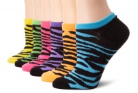 K. Bell Socks Women's 6-Pack No Show Zebra Socks K. Bell Socks Women's 6-Pack No Show Zebra Socks