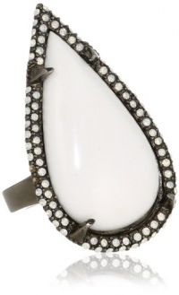 Made Her Think Smashed Talon White Resin Ring, Size 8 Made Her Think Smashed Talon White Resin Ring, Size 8
