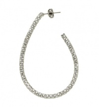 Juicy Couture Elegant Pave Teardrop Hoop Earrings New 2013 Collection (Silver) Juicy Couture Elegant Pave Teardrop Hoop Earrings New 2013 Collection (Silver)