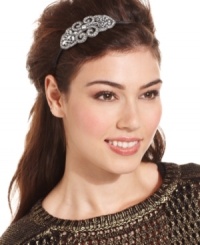 Add a splash of sparkle to your evening look with this Style&co. headband, featuring an exquisitely ornate design with a floral and swirl pattern. Add a splash of sparkle to your evening look with this Style&co. headband, featuring an exquisitely ornate design with a floral and swirl pattern.