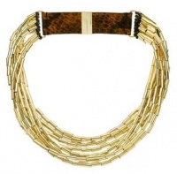 Michael Kors Gold Multi-Strand Barrel Necklace MKJ1462 Michael Kors Gold Multi-Strand Barrel Necklace MKJ1462