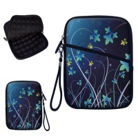 Neoprene Super Padded Bubble Sleeve Case Cover with Extra Pocket for Accessories & Removable Carrying Handle Fits Apple iPad Mini / Amazon Kindle Fire HD / Google Nexus 7 / Samsung Galaxy / Asus / Acer / Archos and Similar Size 7 Tablet - Blue Swirl Desi Neoprene Super Padded Bubble Sleeve Case Cover with Extra Pocket for Accessories & Removable Carrying Handle Fits Apple iPad Mini / Amazon Kindle Fire HD / Google Nexus 7 / Samsung Galaxy / Asus / Acer / Archos and Similar Size 7 Tablet - Blue Swirl Desi