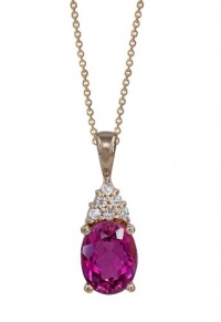 Effy Jewlery Rose Gold Pink Tourmaline & Diamond Pendant, 2.18 TCW Effy Jewlery Rose Gold Pink Tourmaline & Diamond Pendant, 2.18 TCW