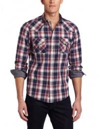 Ben Sherman Men's Long Sleeve Ombre Western Woven Ben Sherman Men's Long Sleeve Ombre Western Woven