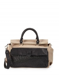 THE LOOKContrast tubular leather double top handlesContrast removable flat leather crossbody strapSquare silhouetteTextured leather constructionTop zip closureContrast geometric quilted front pocket with smooth leather flapBack zip pocket and logo detailOne inside zip pocketTwo inside open pocketsInside key clipInside logo detailTHE MEASUREMENTDouble top handles, 6 dropCrossbody strap THE LOOKContrast tubular leather double top handlesContrast removable flat leather crossbody strapSquare silhouetteTextured leather constructionTop zip closureContrast geometric quilted front pocket with smooth leather flapBack zip pocket and logo detailOne inside zip pocketTwo inside open pocketsInside key clipInside logo detailTHE MEASUREMENTDouble top handles, 6 dropCrossbody strap