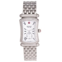 Michele Women's 'Caber Park' Stainless Steel Diamond Watch MW16B01A2025 Michele Women's 'Caber Park' Stainless Steel Diamond Watch MW16B01A2025