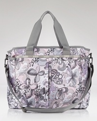 For the style-savvy stroller-mom, LeSportsac's nylon baby bag is a chic alternative to the drab diaper bag. Carry it to keep your little one's essentials looking extra cute. For the style-savvy stroller-mom, LeSportsac's nylon baby bag is a chic alternative to the drab diaper bag. Carry it to keep your little one's essentials looking extra cute.