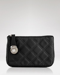 In a pretty pastel shade, Marc Jacobs' quilted leather pouch hints at girlie-chic. In a pretty pastel shade, Marc Jacobs' quilted leather pouch hints at girlie-chic.