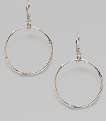From the Bamboo Collection. Sterling silver circles of bamboo create a refined, delicate design.Sterling silver Length, about 2½ French wire Imported