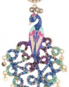 Betsey Johnson Peacock Pendant Necklace, 19