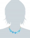 Betsey Johnson Iconic Stone Blue Large Gem Necklace, 19