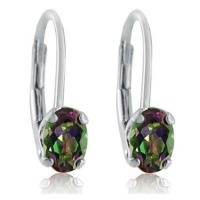 Sterling Silver Mystic Fire Topaz Leverback Earrings (1ct tw) Sterling Silver Mystic Fire Topaz Leverback Earrings (1ct tw)
