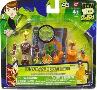 Ben 10 Alien Creation Chamber Mini Figure 2Pack Heatblast & Wildmutt Ben 10 Alien Creation Chamber Mini Figure 2Pack Heatblast & Wildmutt