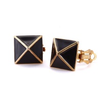 Kenneth Jay Lane Pyramid Stud Earrings Black Enamel Kenneth Jay Lane Pyramid Stud Earrings Black Enamel