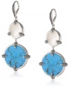 Judith Jack Coins Sterling Silver, Marcasite, Turquoise and Mother-of-Pearl Drop Earrings