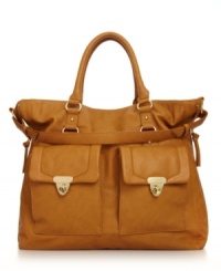 Make The Harrison from KDNY by Kelsi Dagger your own by choosing from a wide variety of color options. This roomy workplace-to-weekend tote features thoughtfully placed exterior pockets and shiny goldtone hardware. Make The Harrison from KDNY by Kelsi Dagger your own by choosing from a wide variety of color options. This roomy workplace-to-weekend tote features thoughtfully placed exterior pockets and shiny goldtone hardware.