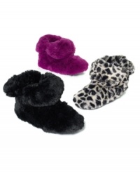 Nothing could be cozier than these super plush booties from Charter Club that are the perfect around-the-house footwear. Choose from black, purple or leopard print. Nothing could be cozier than these super plush booties from Charter Club that are the perfect around-the-house footwear. Choose from black, purple or leopard print.