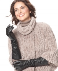 Go to great lengths: Charter Club's long leather gloves are an elegant addition to your winter wardrobe that you'll wear for years to come. Go to great lengths: Charter Club's long leather gloves are an elegant addition to your winter wardrobe that you'll wear for years to come.