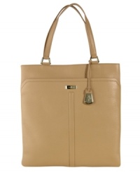 Strictly for the sophisticated and driven. The Village Marcy market tote has all the makings of superior craftsmanship, complete with Cole Haan's signature soft pebble grain leather, custom hardware and an ideal, streamlined silhouette. Strictly for the sophisticated and driven. The Village Marcy market tote has all the makings of superior craftsmanship, complete with Cole Haan's signature soft pebble grain leather, custom hardware and an ideal, streamlined silhouette.