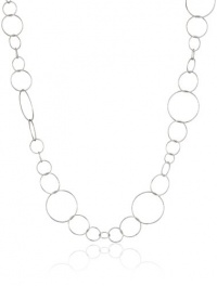 Sterling Silver Open Circle Link Necklace, 36 Sterling Silver Open Circle Link Necklace, 36