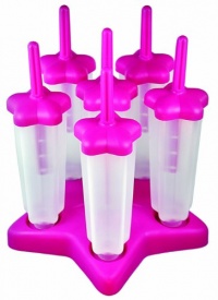 Tovolo Pink Star Pop Mold, Set of 6 Tovolo Pink Star Pop Mold, Set of 6