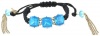 Betsey Johnson Iconic Stone Blue Gem Pulley Bracelet, 9.5