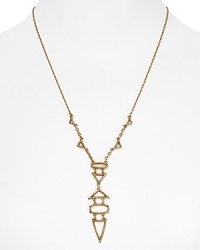 You don't have to be good at math to work fresh angles with House of Harlow 1960's geometric drop necklace. Gold and gleaming, it aces style tests with a sleek LBD. You don't have to be good at math to work fresh angles with House of Harlow 1960's geometric drop necklace. Gold and gleaming, it aces style tests with a sleek LBD.