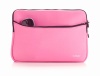 iPearl 13-inch Soft Neoprene Sleeve Case for MacBook & UltraBook laptop (built-in external pocket) - PINK