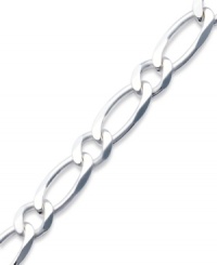 Add a sophisticated chain for timeless appeal. This men's oval chain link bracelet is crafted in sterling silver. Approximate length: 8-1/2 inches. Add a sophisticated chain for timeless appeal. This men's oval chain link bracelet is crafted in sterling silver. Approximate length: 8-1/2 inches.