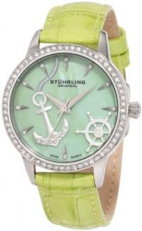 Stuhrling Original Women's 520.1115L88 Vogue Audrey Verona Del Mar Swiss Quartz Mother-Of-Pearl Swarovski Crystal Green Watch Stuhrling Original Women's 520.1115L88 Vogue Audrey Verona Del Mar Swiss Quartz Mother-Of-Pearl Swarovski Crystal Green Watch