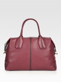 EXCLUSIVELY ONLINE AT SAKS.COM. Sumptuous leather defines this structured silhouette, roomy enough to stash your everyday essentials.Double top handles, 6 drop Adjustable shoulder strap, 13-15 drop Top zip closure Protective metal feet One inside zip pocket Two inside open pockets Nylon lining 15½W X 10H X 6D Made in Italy EXCLUSIVELY ONLINE AT SAKS.COM. Sumptuous leather defines this structured silhouette, roomy enough to stash your everyday essentials.Double top handles, 6 drop Adjustable shoulder strap, 13-15 drop Top zip closure Protective metal feet One inside zip pocket Two inside open pockets Nylon lining 15½W X 10H X 6D Made in Italy