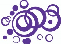 Purple Wall Vinyl Sticker Decal Circles, Bubbles, Dots 25+ Pc