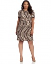 Calvin Klein Women's Plus-Size Print T-Shirt Dress