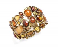 Style&co. Bracelet, Gold-Tone Beaded Animal Print Stretch Bracelet Style&co. Bracelet, Gold-Tone Beaded Animal Print Stretch Bracelet